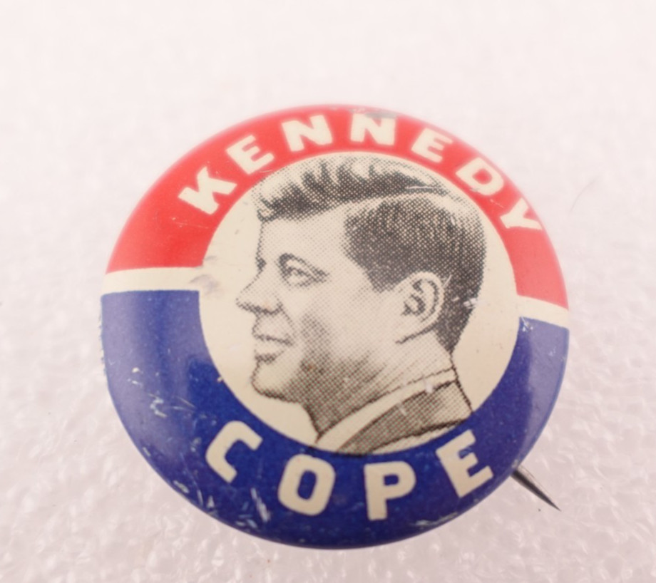 Kennedy COPE 1960 Campaign Pinback – Vintage Committee Support Badge