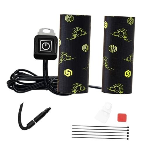 Motorcycle Heated Grip Covers 12V Handlebar Heater, 7/8 Heated Grips for 12v
