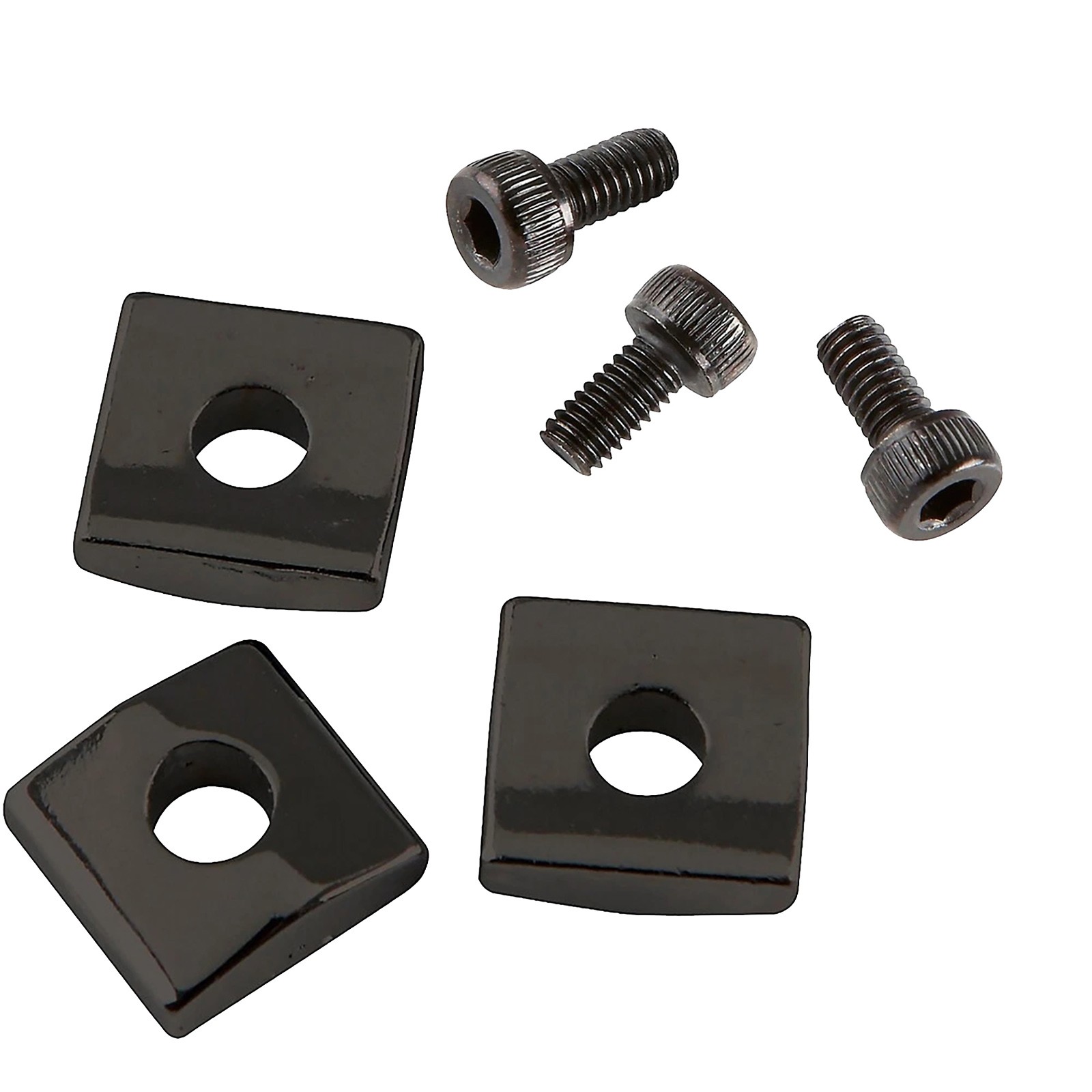 3 Pcs Nut Blocks Clamp and Screws Set Black For Electric Guitar Tremolo bridge