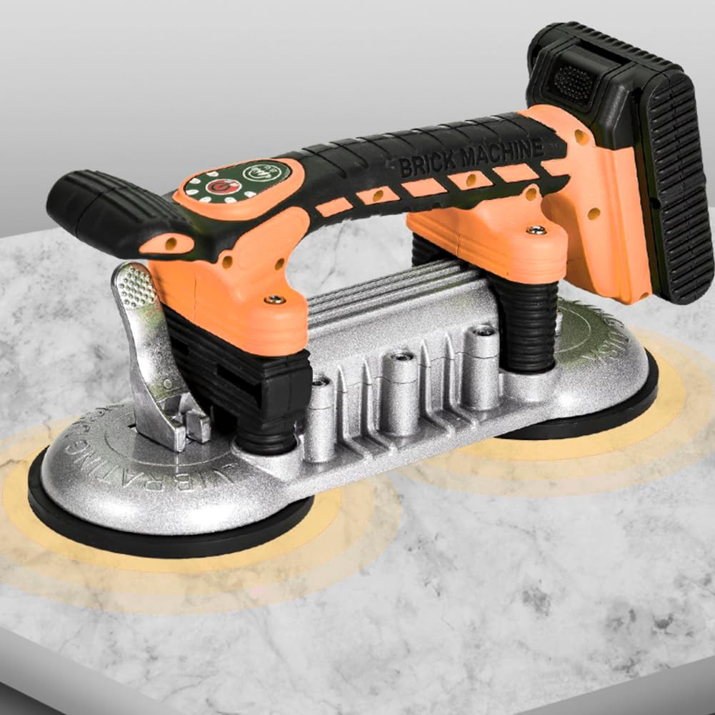 Powerful Handheld Tile Vibration Machine, 6 Speeds, 24000RPM, Dual Suction Cups