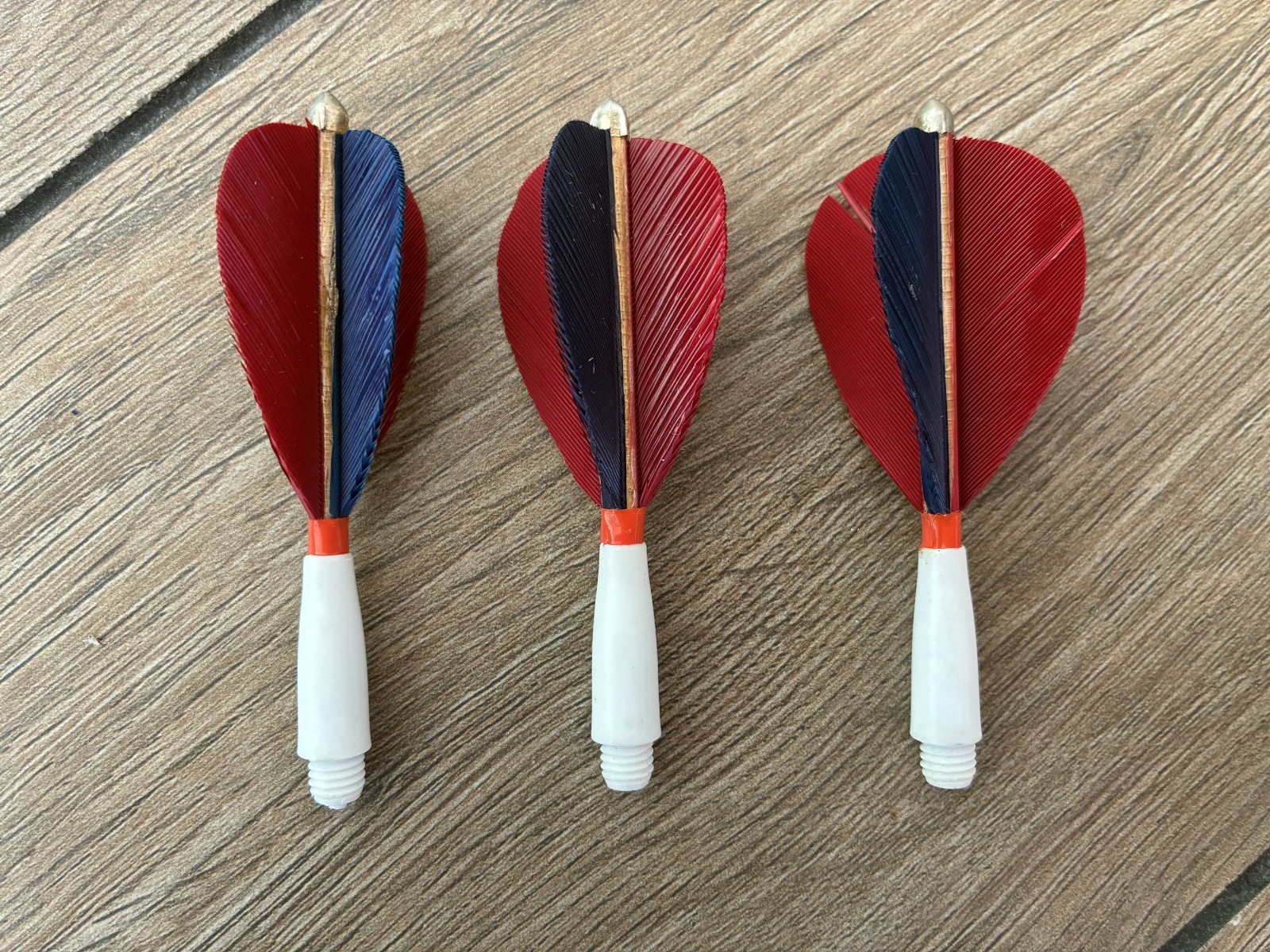 Vintage 1970s Dart Flights - Made in England by Regent w/Synthetic Feather