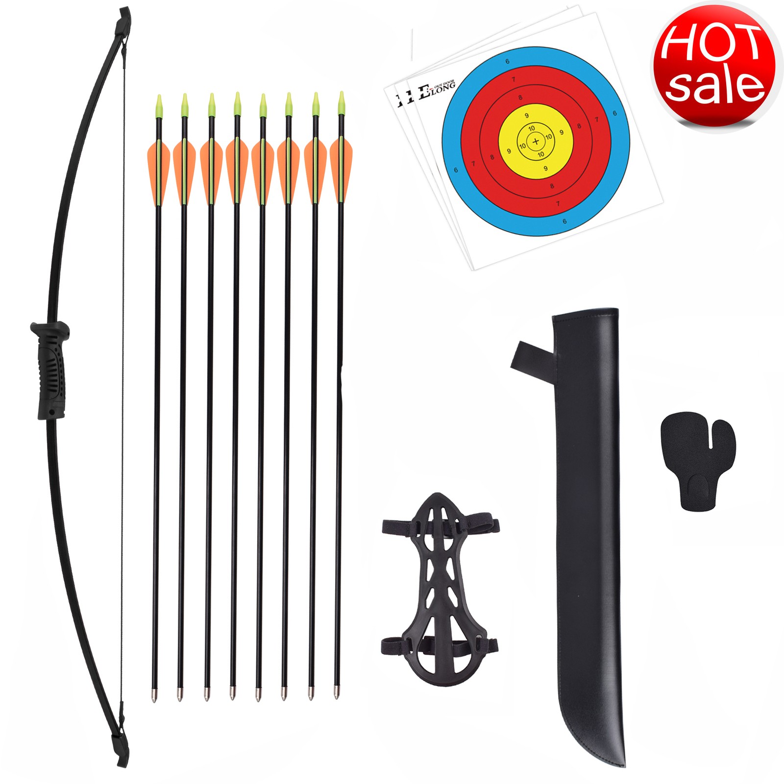 Bow and Arrow Set Compound Kit Target Practice Archery Hunting Shooting for Kids