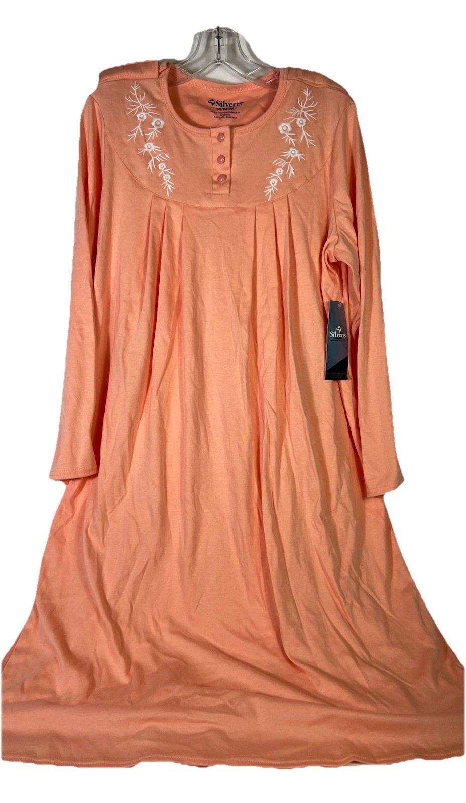 NEW NWT Silverts Size M Adaptive Assisted Dressing Gown Open Back Shoulder Snaps