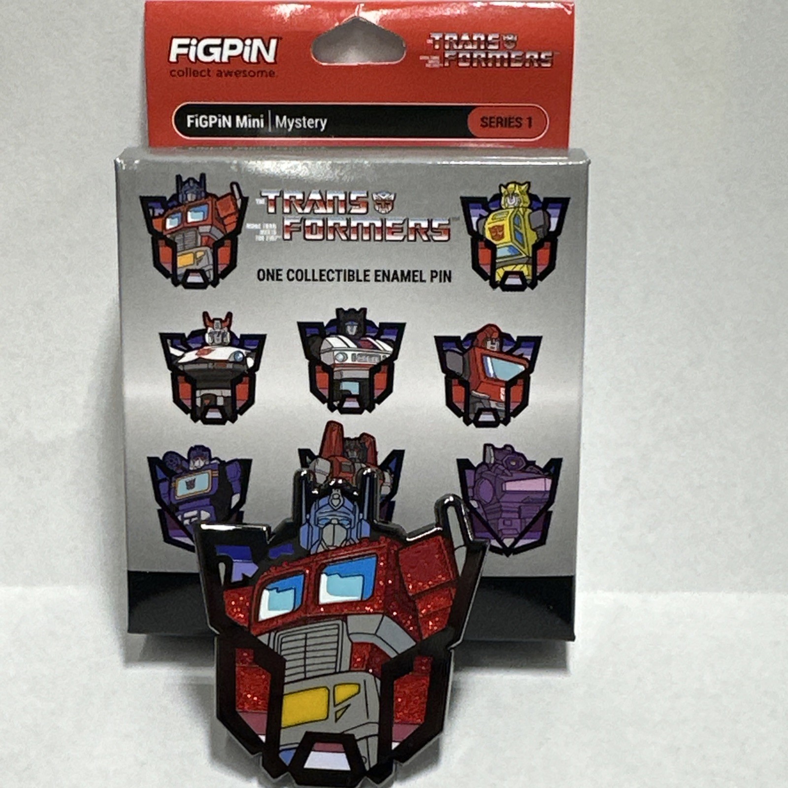 FiGPiN Mystery Mini Transformers Series 01 Optimus Prime Glitter Variant