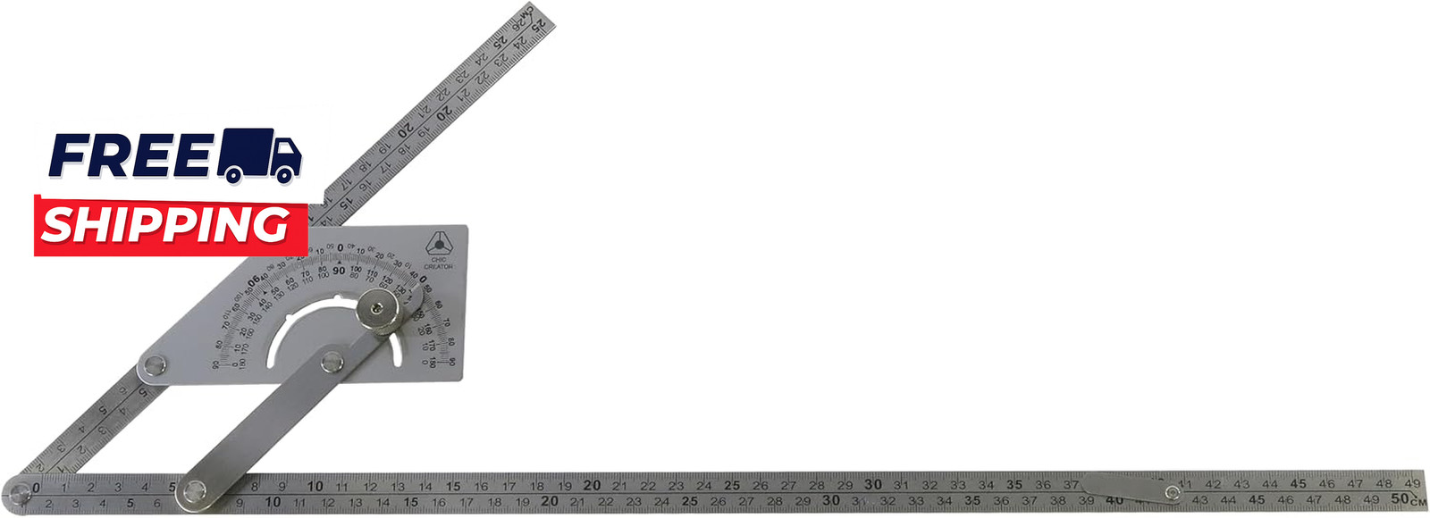 Angle Finder IV Stainless Steel Protractor 0-180 Degrees Measures inside