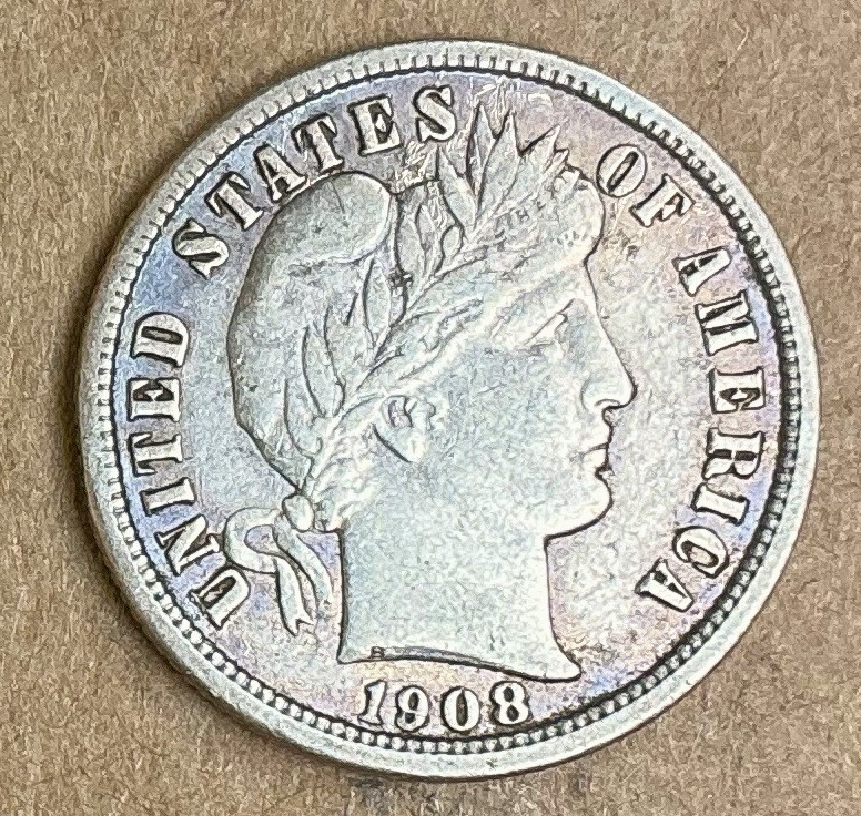 1908-S Barber Liberty Dime San Francisco rare silver collection great coin h14