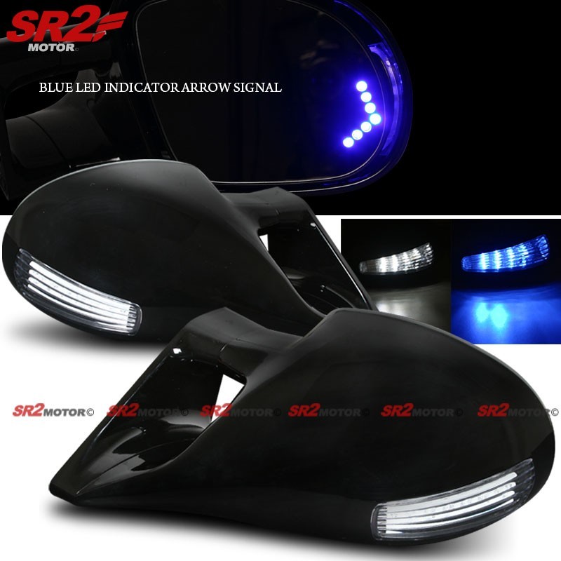 For 2005-2010 Scion tC LED Arrow M-3 Power Adjust Black Side Mirror RH LH