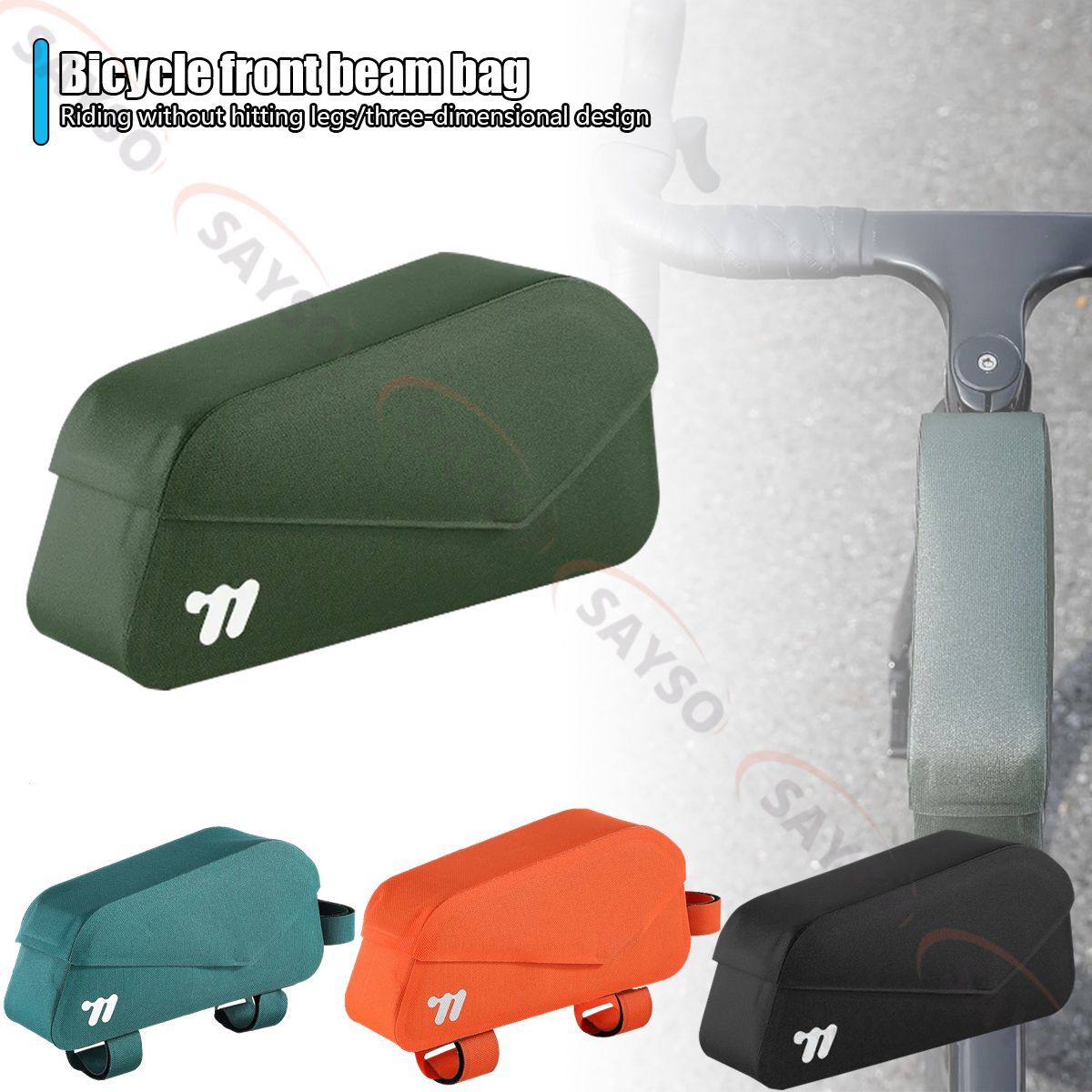 Bicycle Magnetic Lid Top Tube Bag With Bolts Mounted & Straps MTB Road Bike Bag