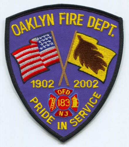 Oaklyn Fire Department 183 Patch New Jersey NJ