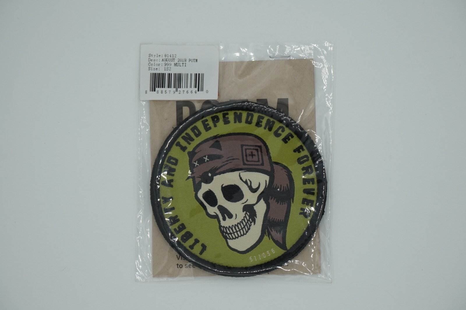5.11 Tactical August '18 Davy Crockett Hook Back Morale Patch 81412 (021)