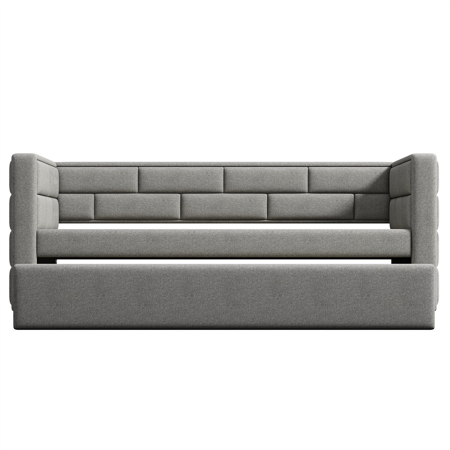 Twin Size Daybed with Pull Out Trundle Bed Upholstered Bed Frame Sofa Bed US