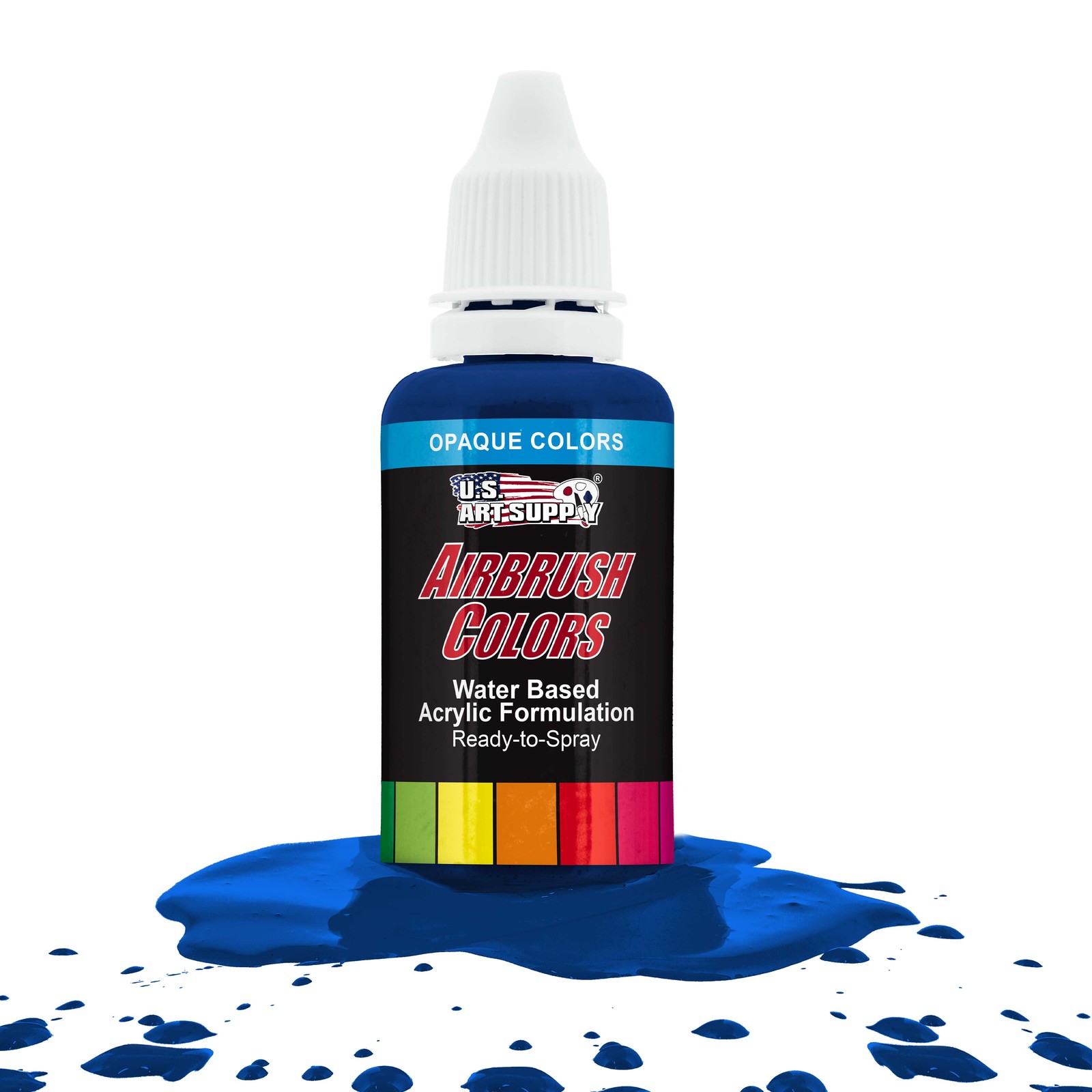 US Art Supply 1-Ounce Opaque Phtalo Blue Airbrush Paint