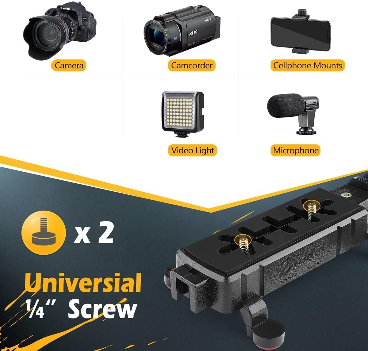 Camera Smartphone Stabilizer, Handle Grip Handheld Video Rig, Compatibility with