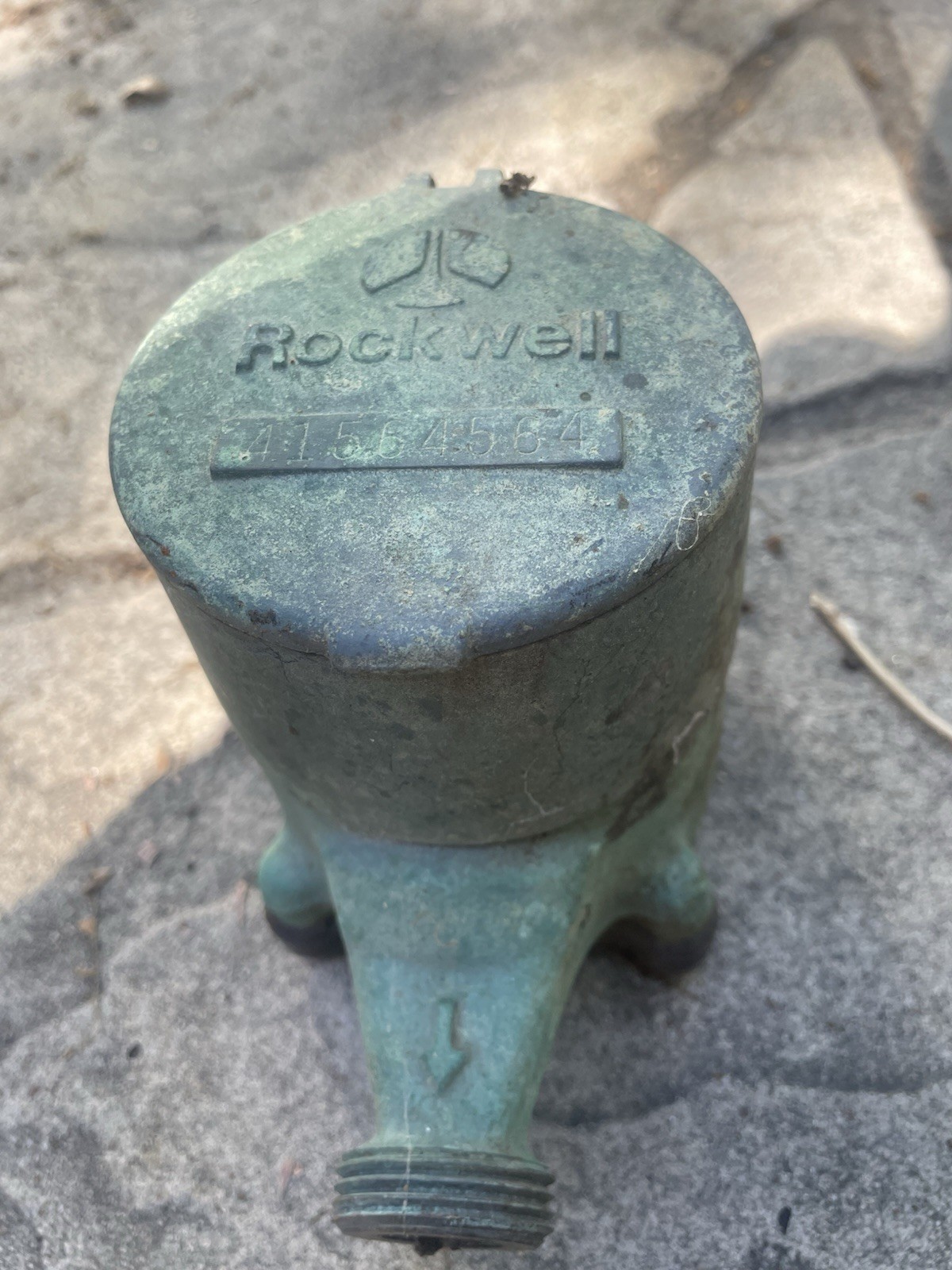 Rockwell International Brass Vintage Water Meter 5/8”/S2