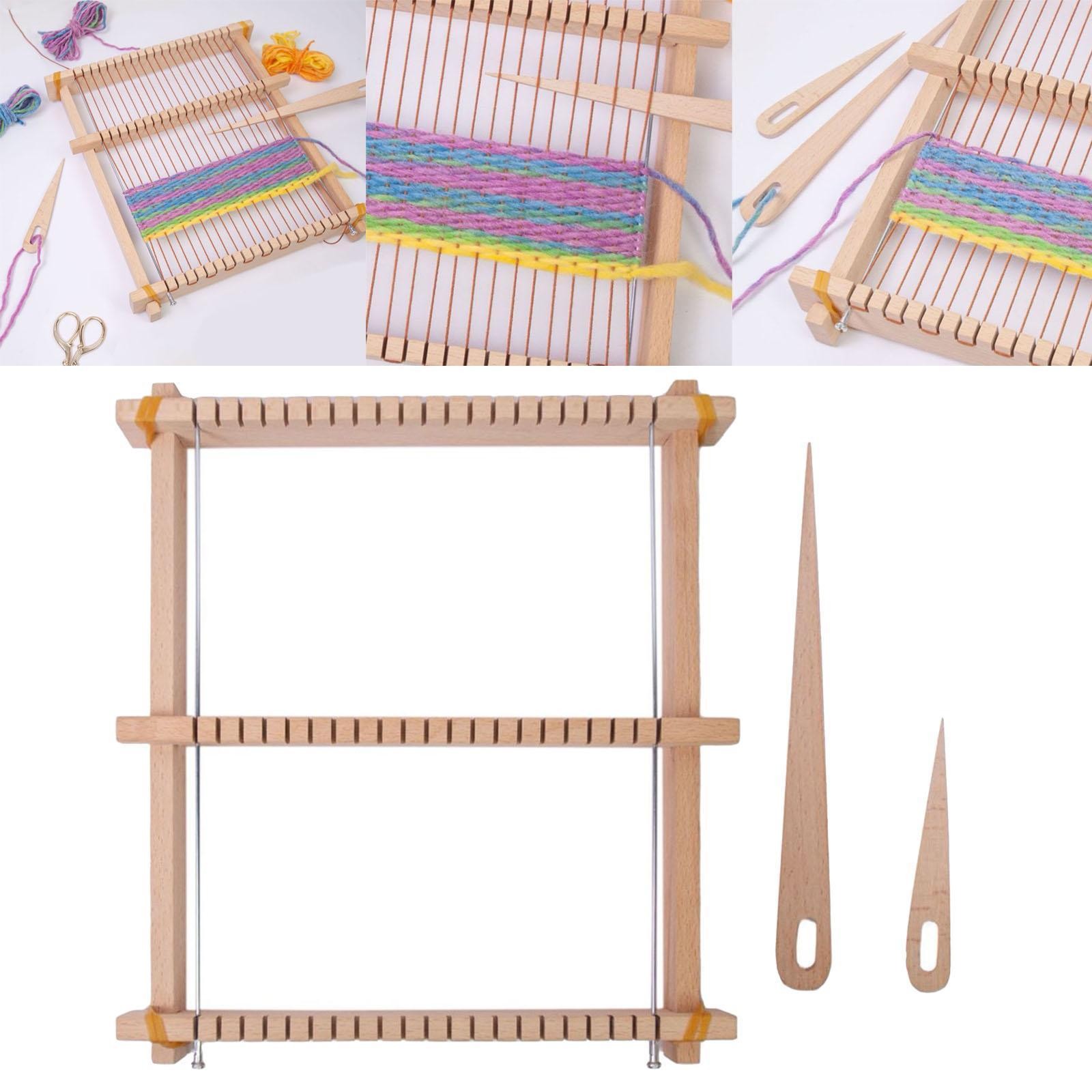 Small Weaving Loom Tapestry Loom 24x 28 cm for Adults Beginners Kids with 2