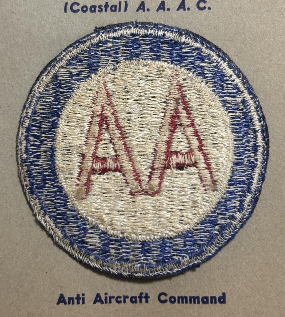 G W Lawrence Collection US Army Anti-Aircraft Command Patch Inv 8-13