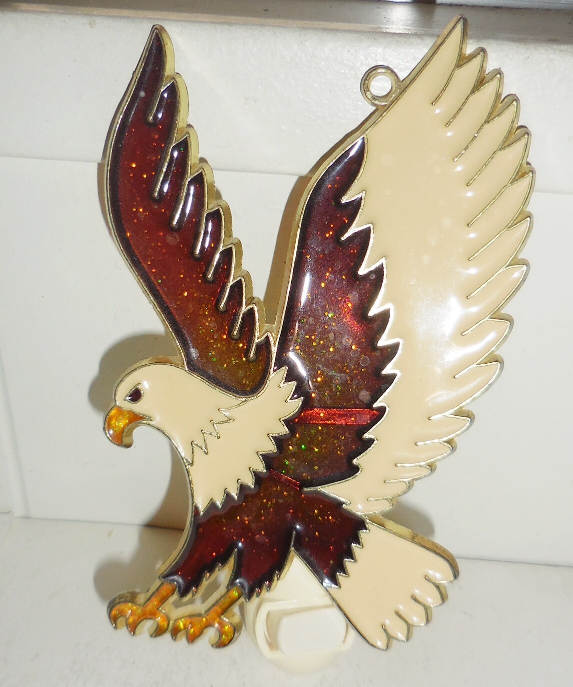 VINTAGE BALD EAGLE NIGHT LIGHT AMERICAN EAGLE DESIGN PLASTIC NR