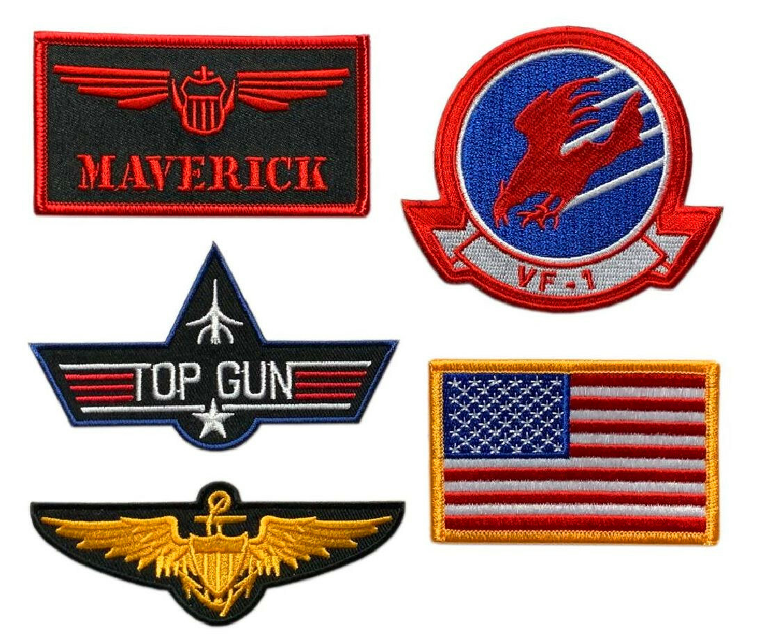 Pete Mitchell Patch (5 PC Bundle - Iron on Sew on)
