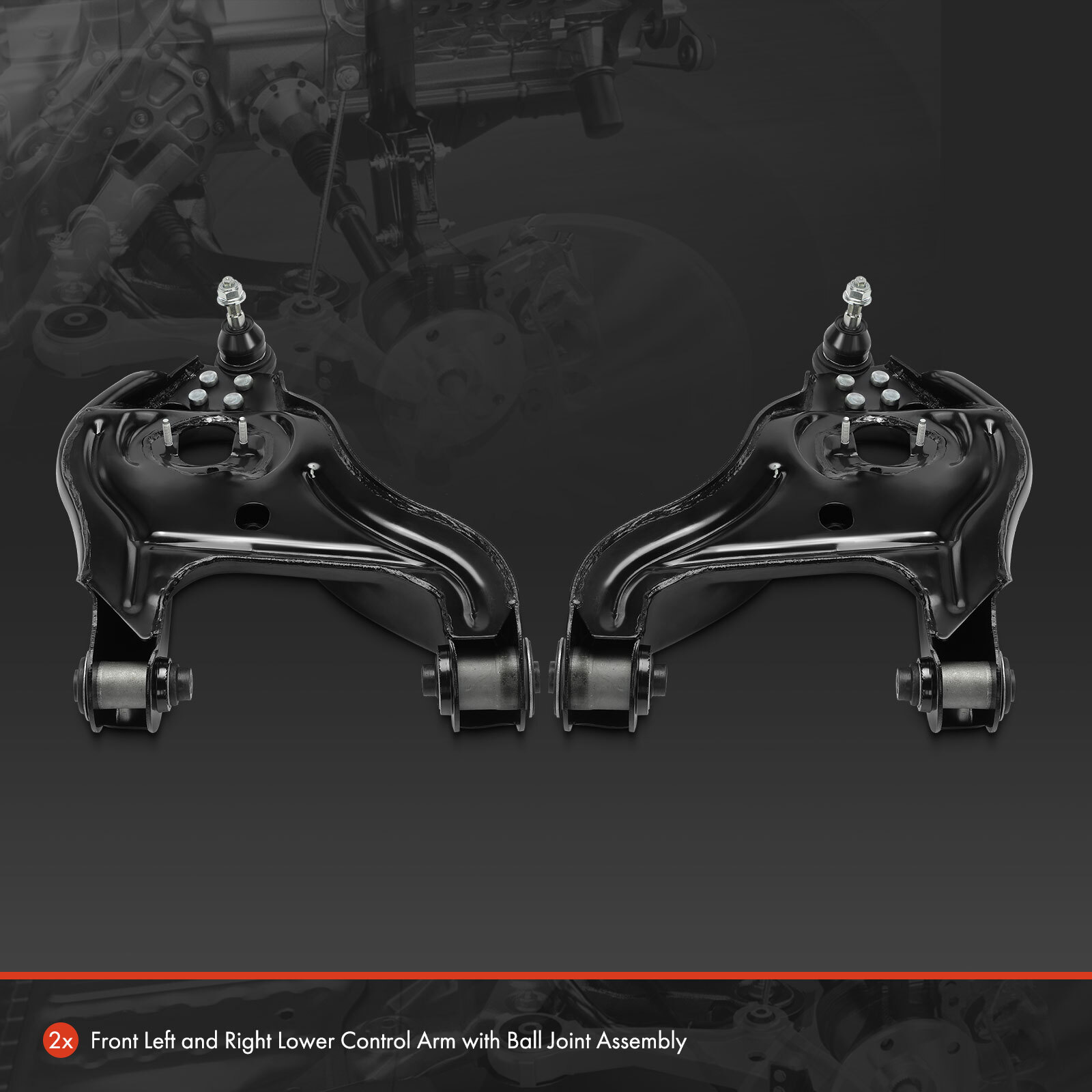 2pcs Front Lower Side Control Arm & Ball Joint Assembly for Dodge Ram 1500 02-05