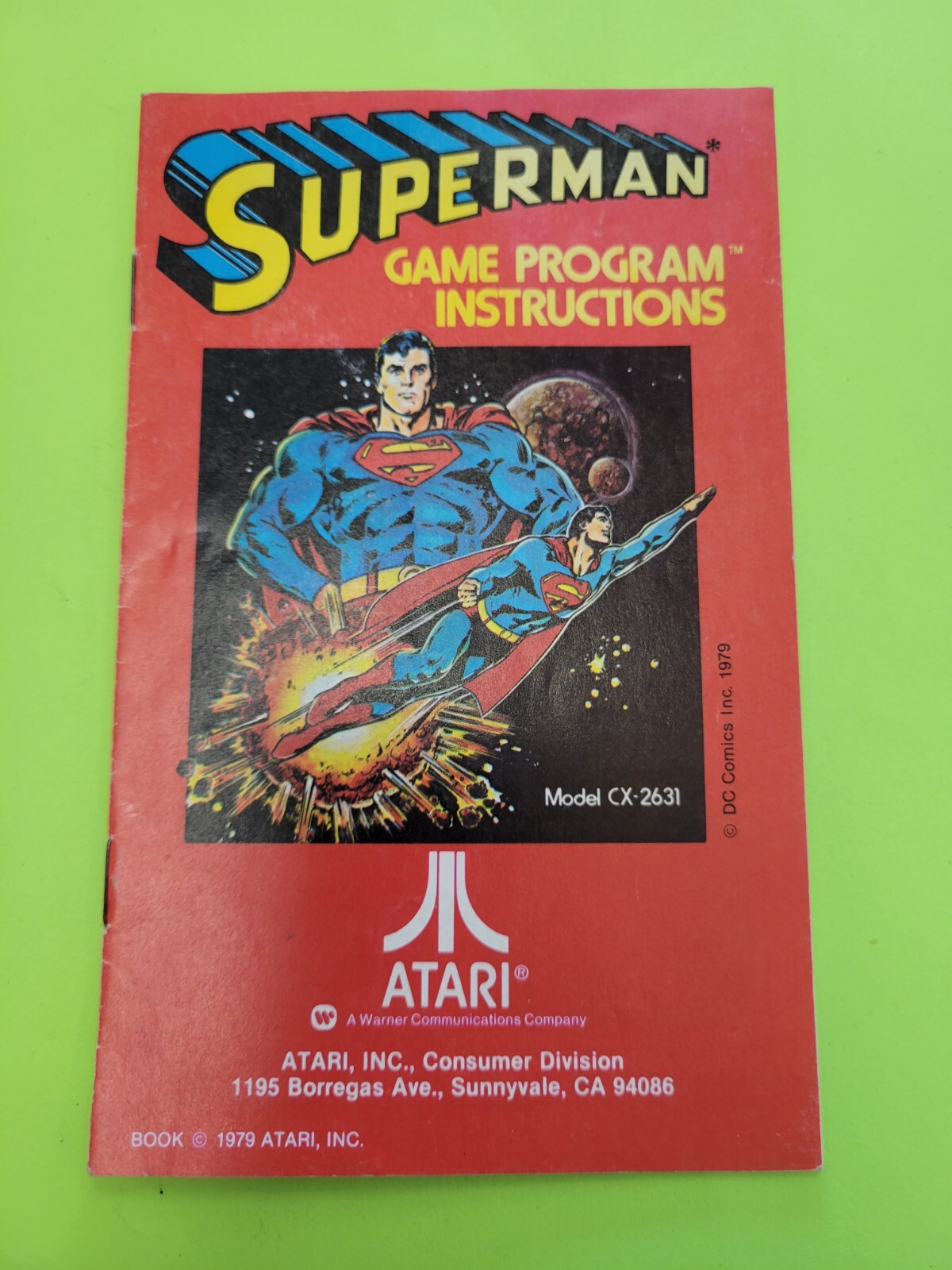 MANUAL ONLY - Superman (Atari 2600) Authentic