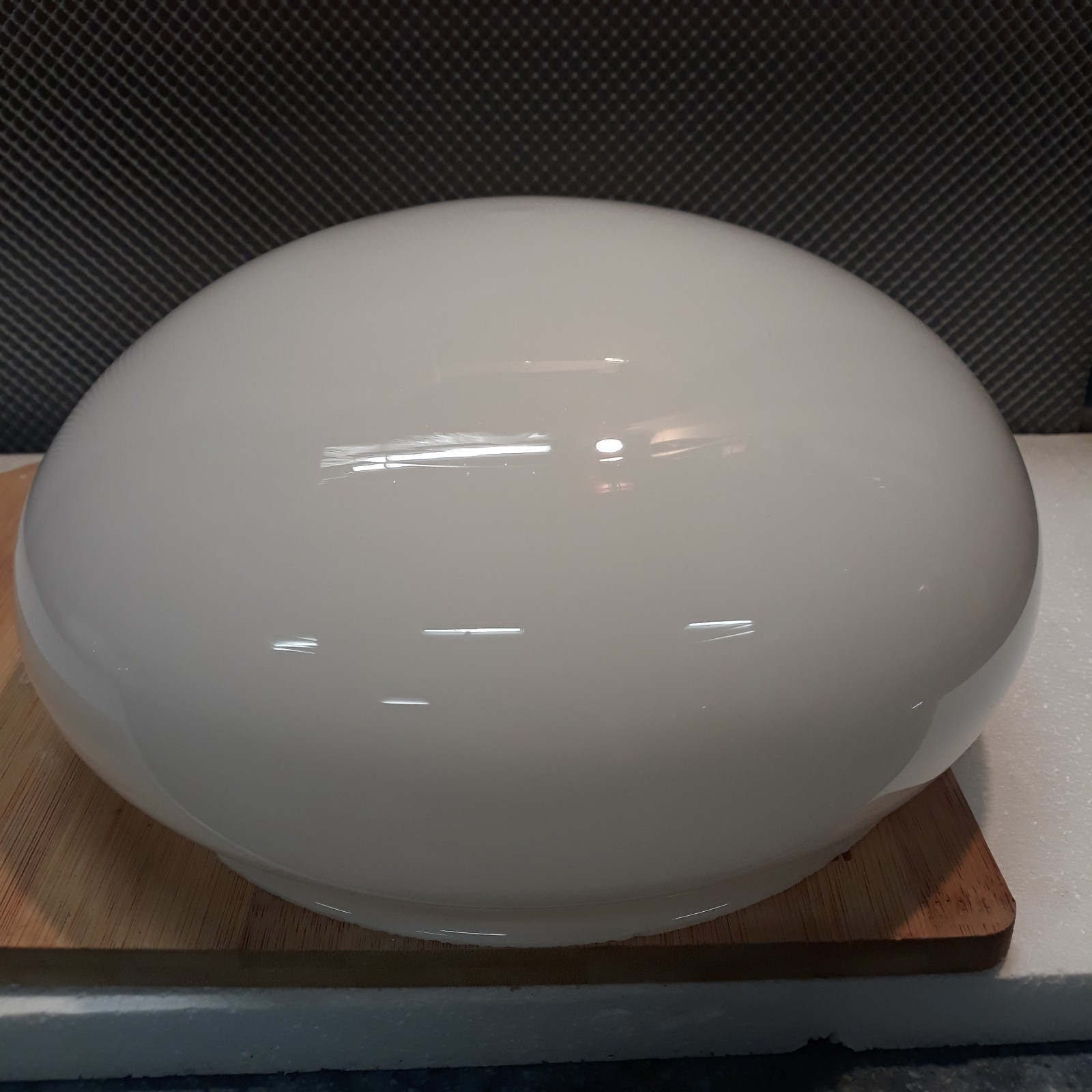 Vintage Milk Glass 9in Ceiling Light Fixture 7.5 In Fitter- Mushroom Round Dome