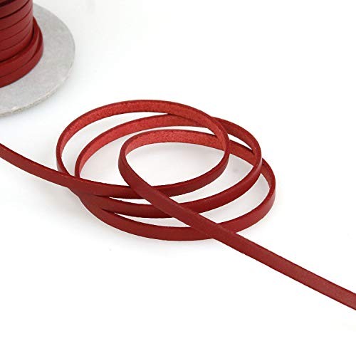Nippon Chuko Nume Leather Tape, Red, 5mm x 1m