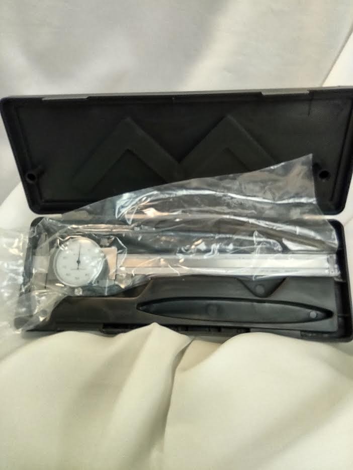 10W-S006  S.S. WHITE FACE DIAL CALIPER 0-6"x.001"/0.1", 0-100 W/F s.s.