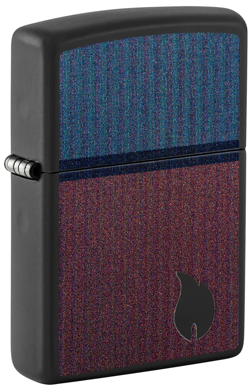 Zippo Color Block Flame Design Black Matte Color Image 46476