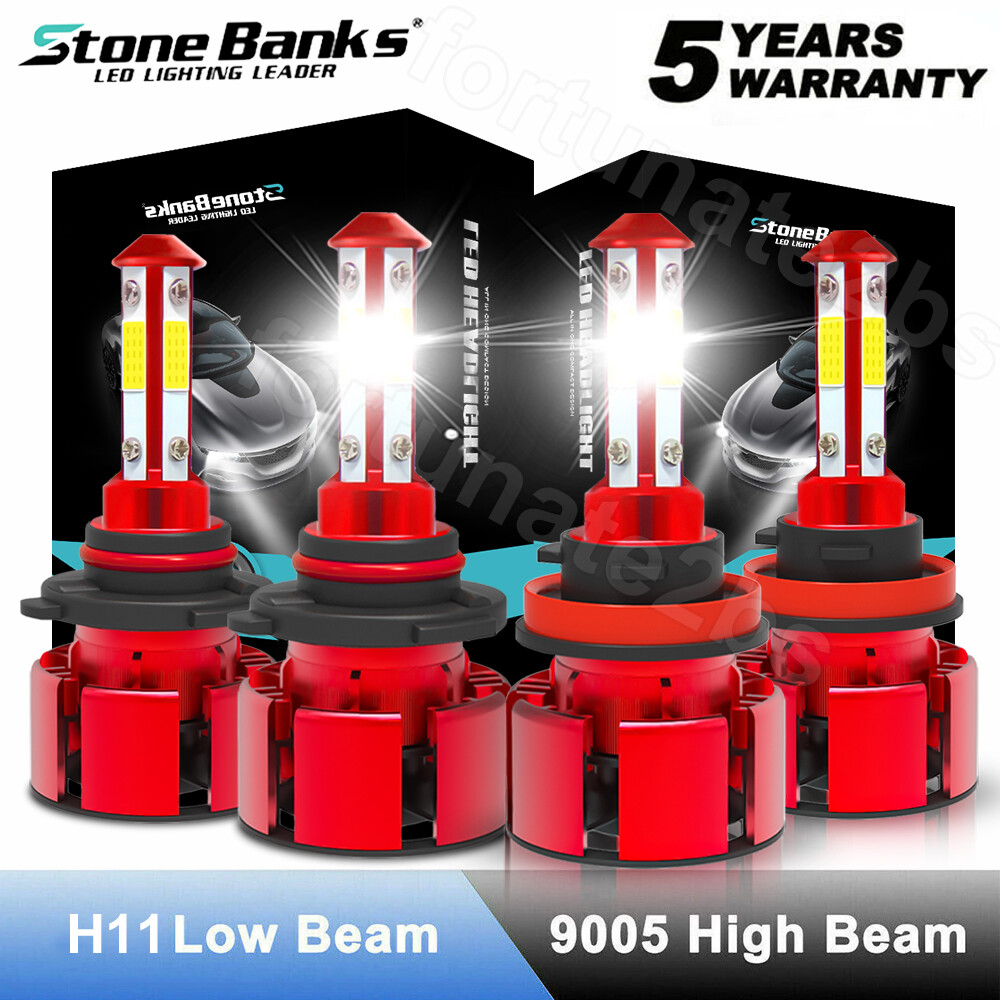 For Chevy Silverado 1500 2007-2015 Combo LED Headlight Kit Bulbs High Low Beam