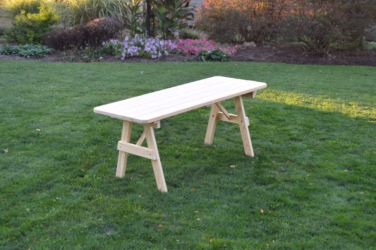 A&L Furniture Amish-Made Pressure-Treated Pine A-Frame Picnic Tables - 4 Sizes