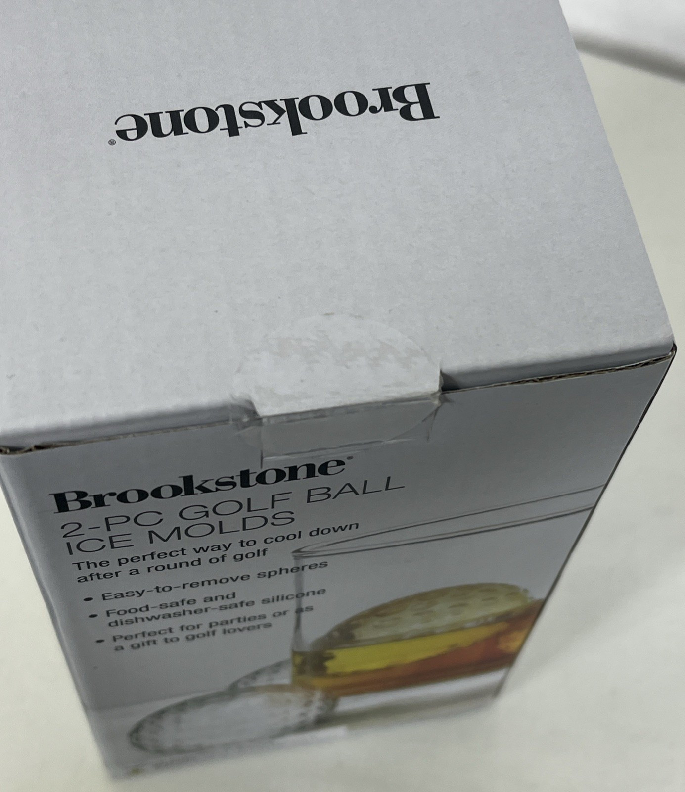 Brookstone 2-PC Golf Ball Ice Molds NEW