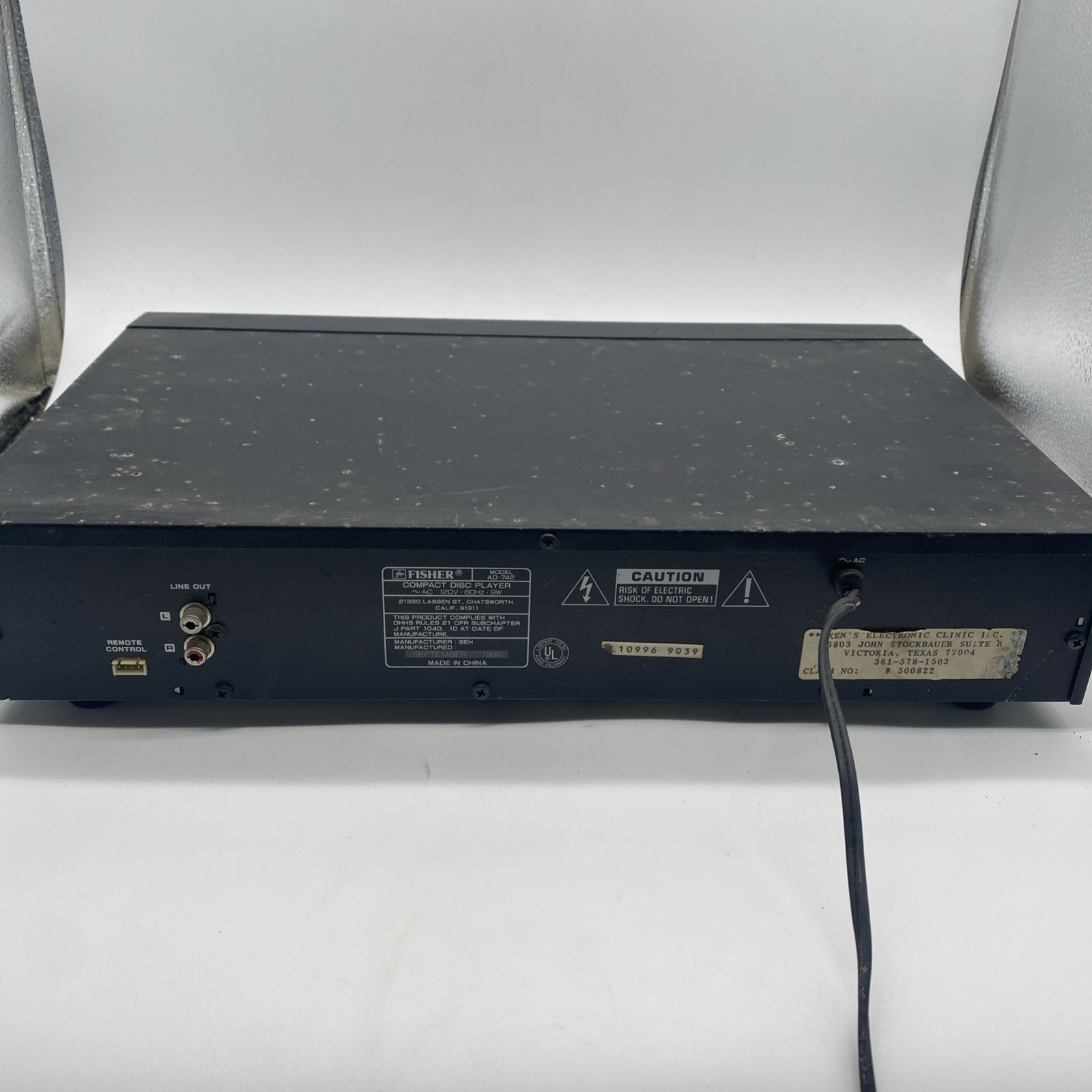 Fisher AD-742 Studio Standard Single CD Player Tested Working No Remote