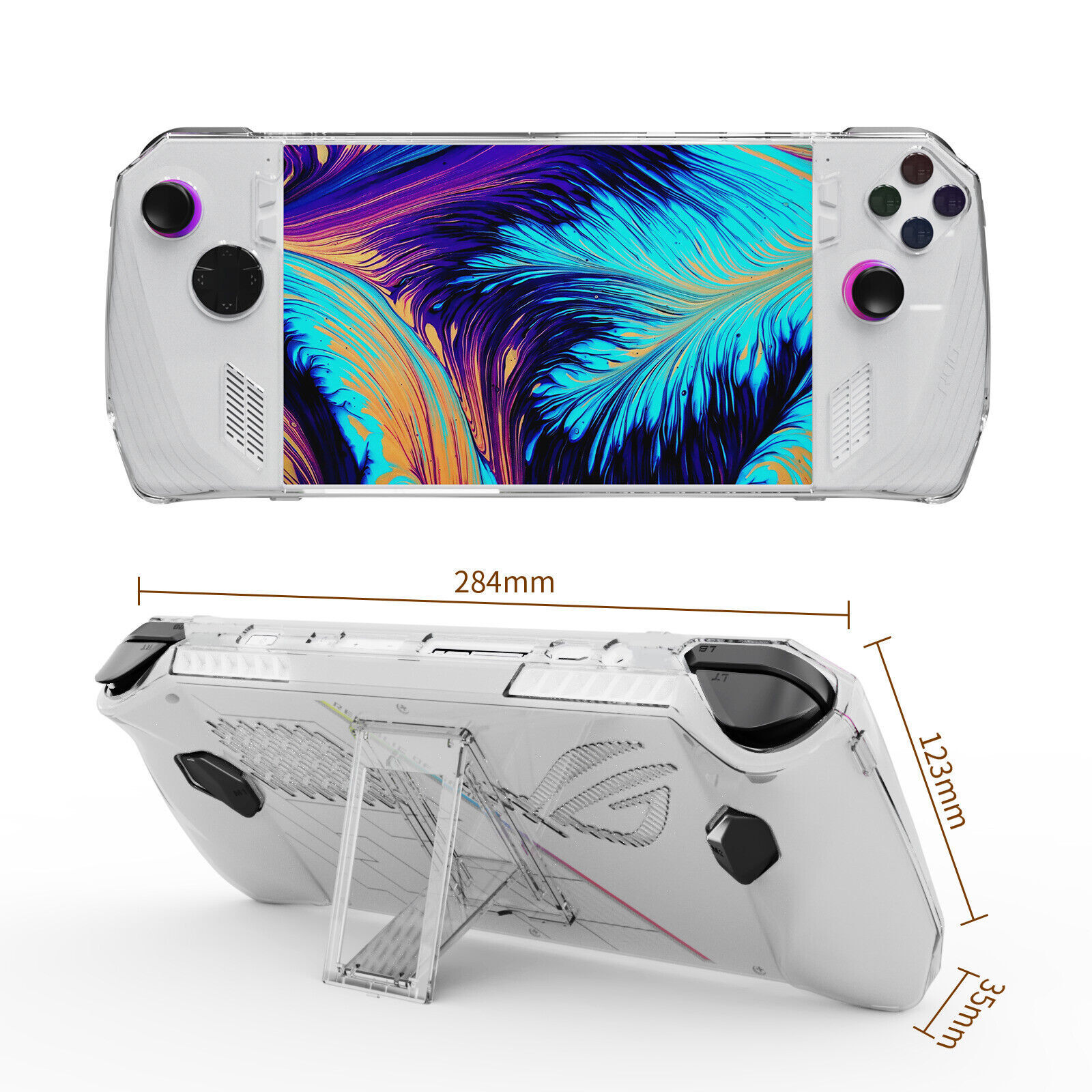Crystal Clear Case Protective Case Cover for ROG Ally Game Console