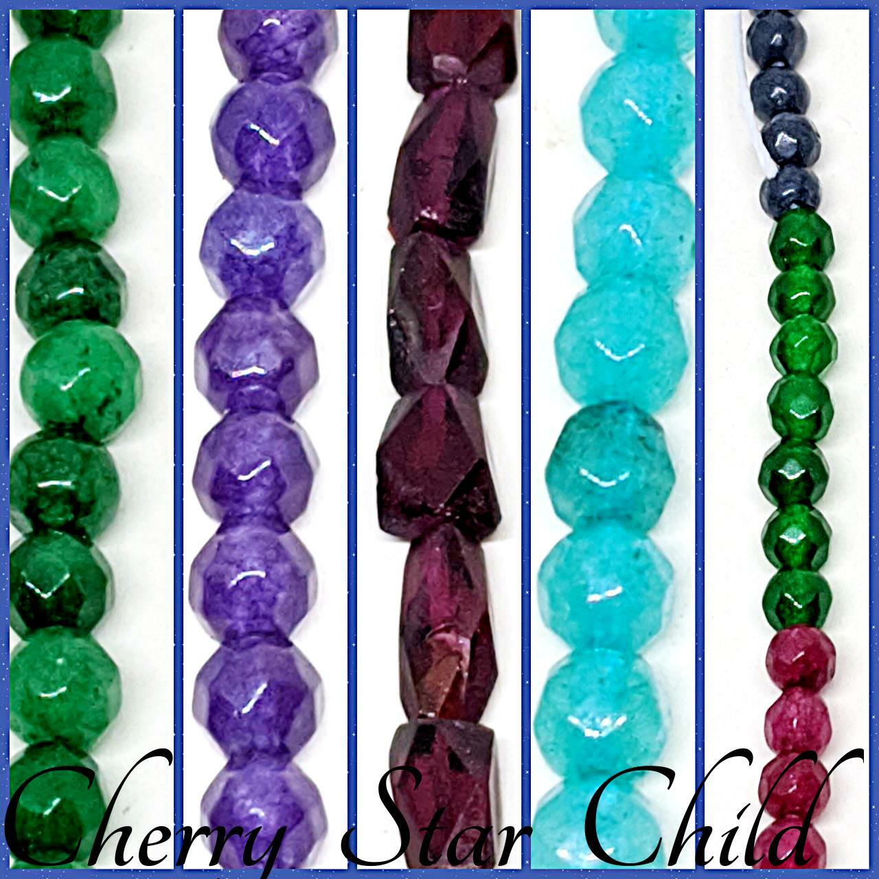 Genuine natural gemstone bead strand jade amazonite amethyst garnet ruby