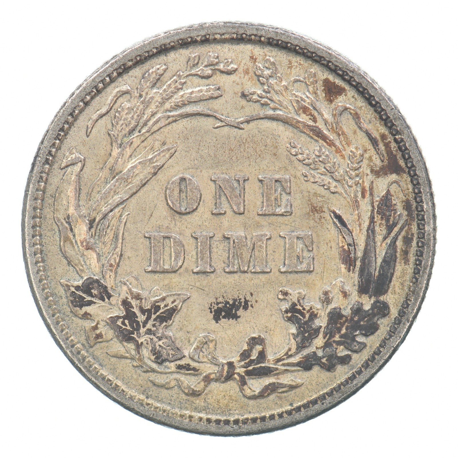 1908 Barber Dime Beautiful Tone *2455