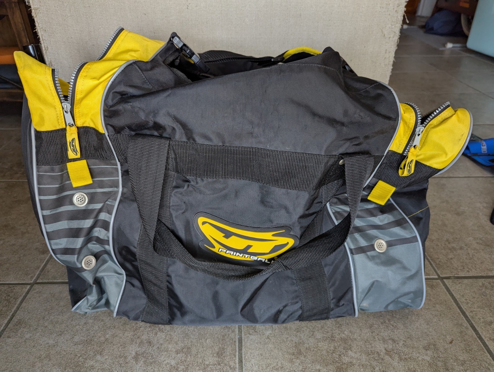 Vintage JT Paintball Gear Bag V5.0 - Black with yellow and gray