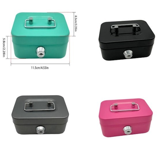GAMBLING METAL LOCK BOX WITH 2 KEYS NEW IN PACKAGE COMES IN 4 COLORS PERFECT FOR