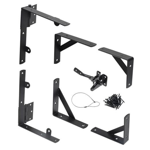 s Gate Kit Gate Corner Brace Bracket Heavy Duty Anti Sag Gate Frame Kit 1 Set