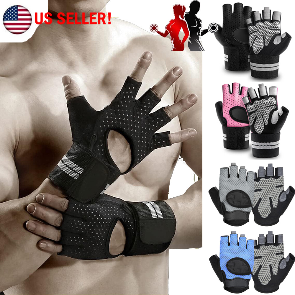 Guantes De Gimnasio Entrenamiento Para Levantamiento De Pesas Hombre Mujer GYM @