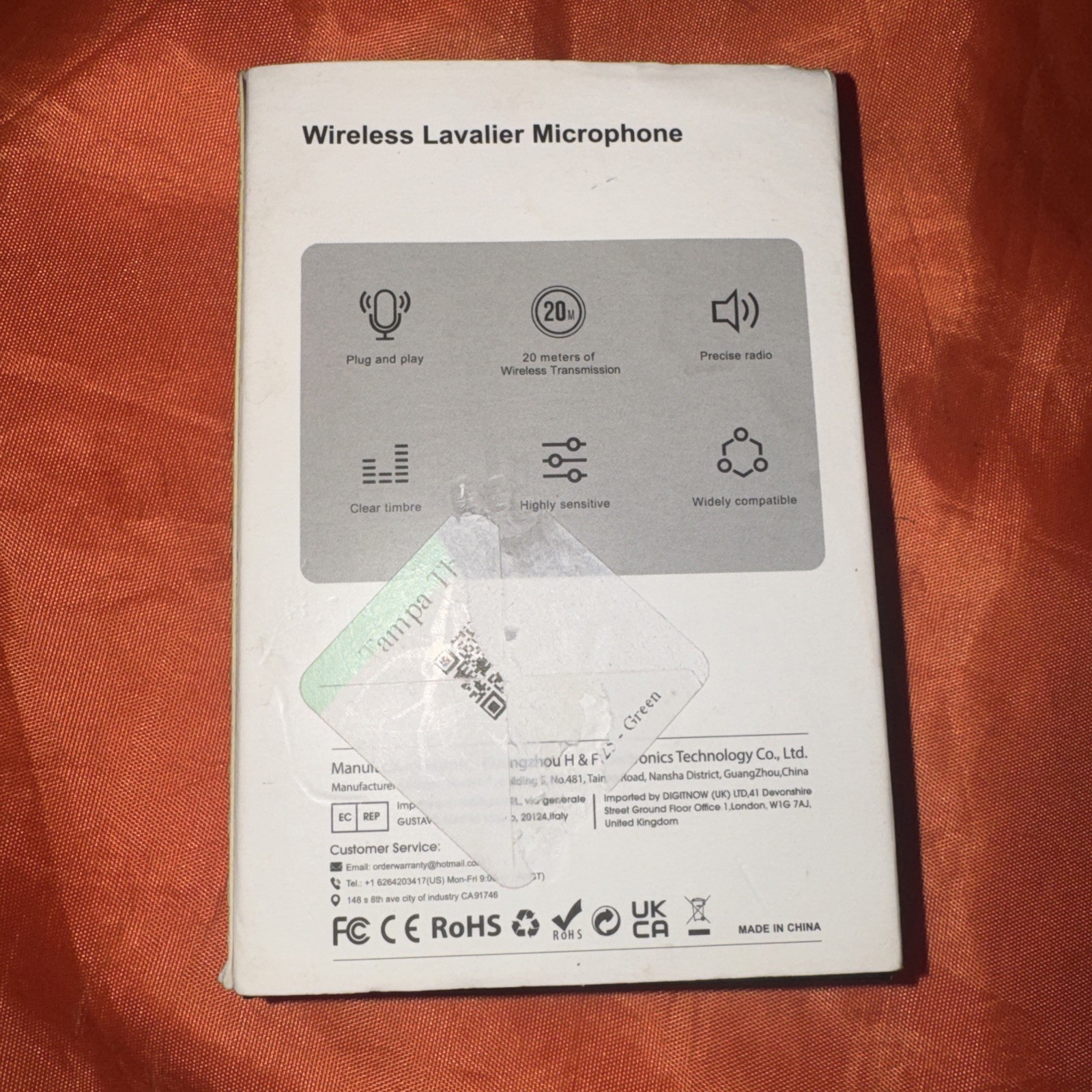 Lavalier Microphone Wireless Audio Video Recording Mini Mic For Iphone UNTESTED
