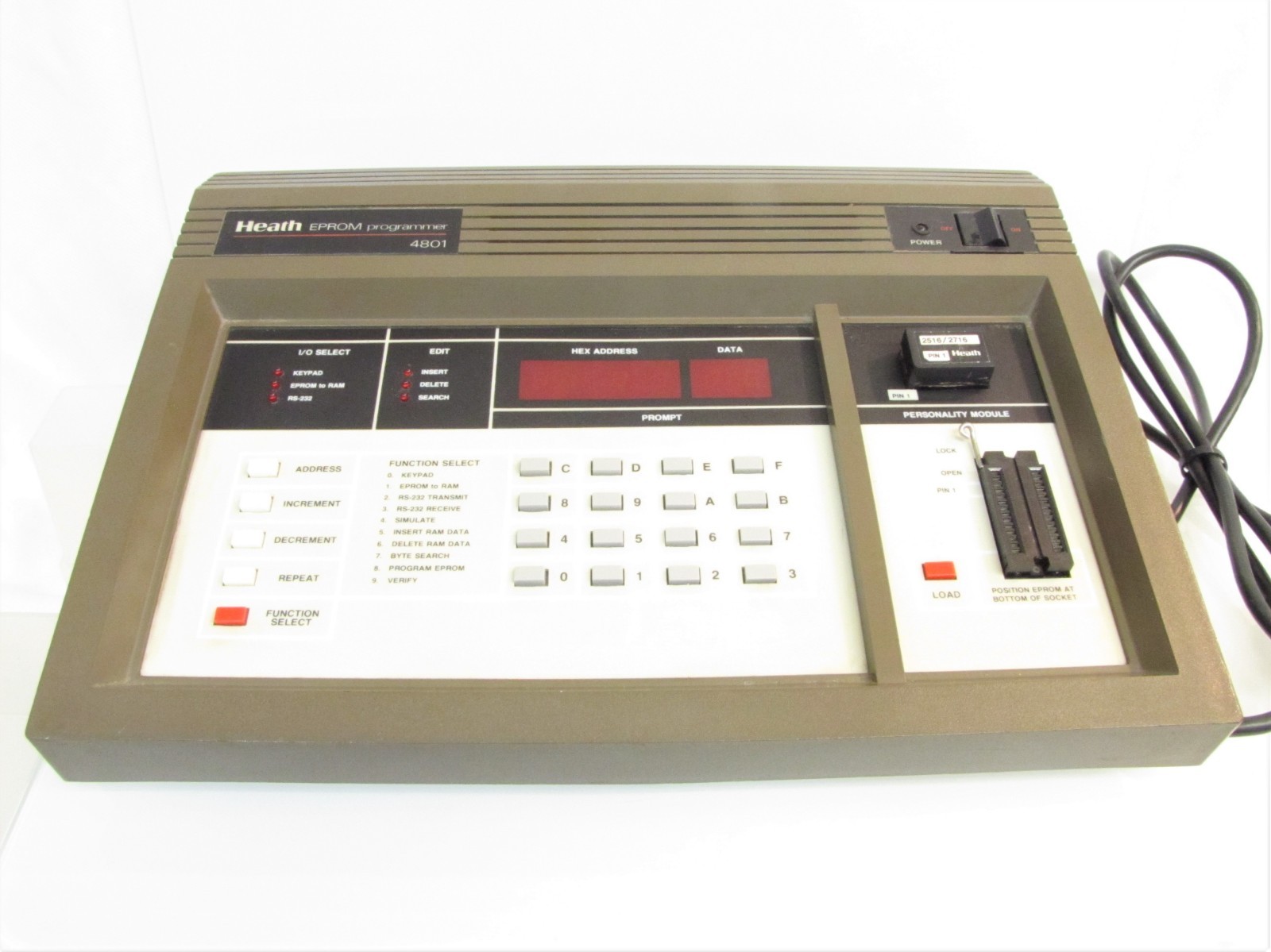Vintage HEATH EPROM PROGRAMMER 4801 120VAC 60Hz HEATHKIT Complete & Working
