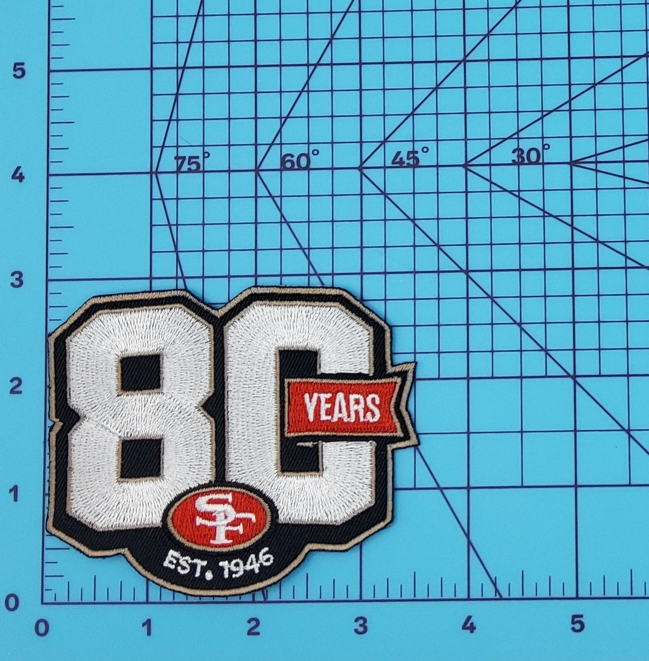 San Francisco 80th Anniversary Embroidered Iron-on Patch