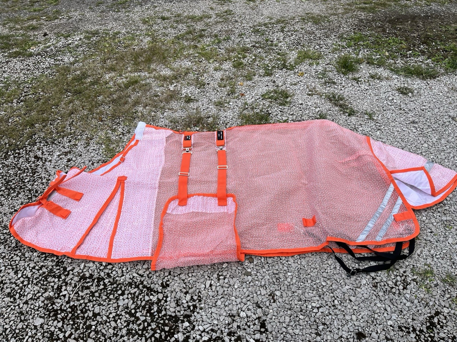 Schneiders Ripstop Nylon Mesh Euro Bellyband Fly Sheet  80 Orange NWOT