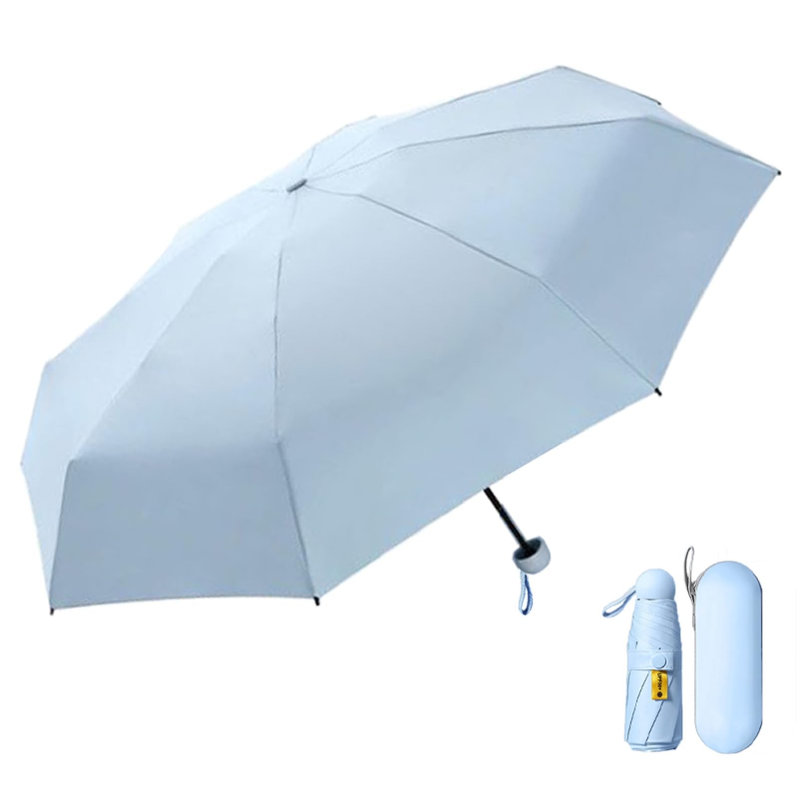 SFDRANVEX Compact Travel Umbrella, 37.79 Inches When Folded, Wathet blue