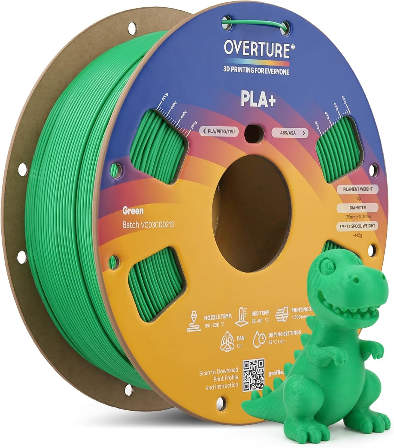 High Speed PLA+ 3D Printer Filament 1.75Mm, Upgraded Rapid PLA 2.0 with Enhanced