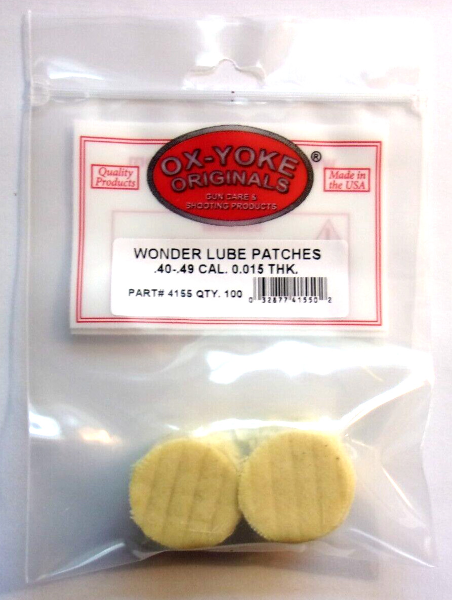 Best Shooting Patches Rifle - 100 Pre Lubed Cotton  Fit .40 - .49 Cal .015 Thick