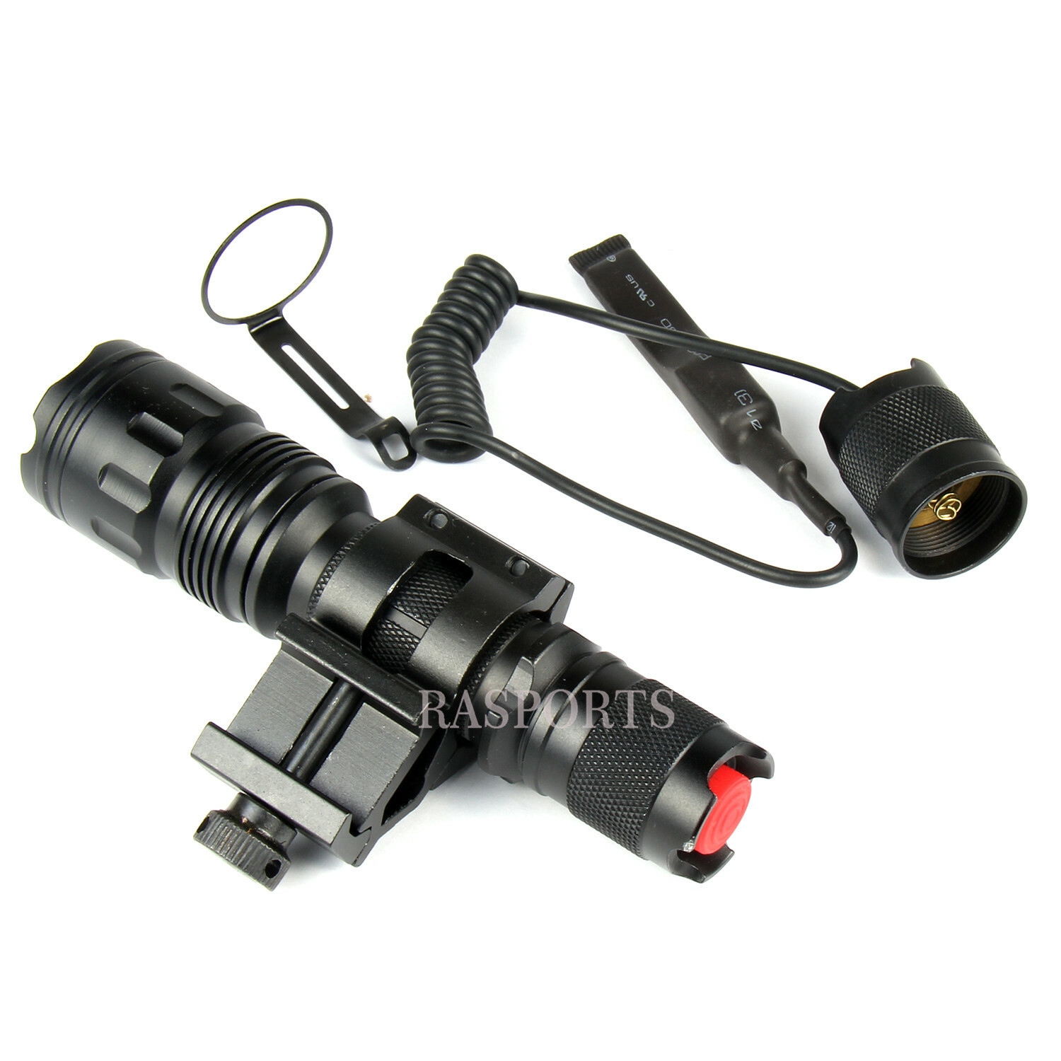 Flashlight 300 Lumens Strobe Flash Light w/ 45 Degree Offset Mount