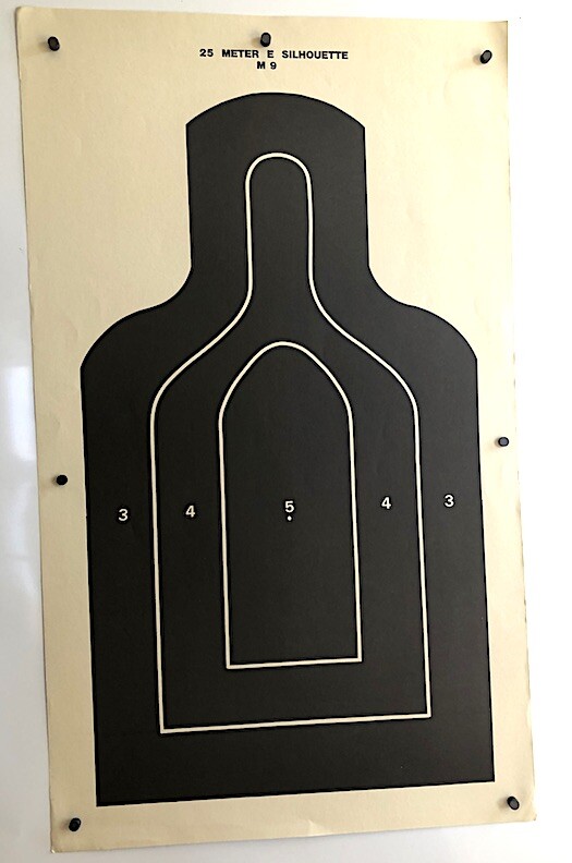 SILHOUETTE GUN TARGET / Hunting / Arms / Defense / Poster