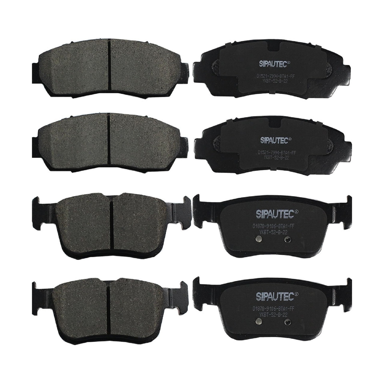 SIPAUTEC-Front & Rear Ceramic Brake Pads Replacement For 2019-2022 Acura RDX ...