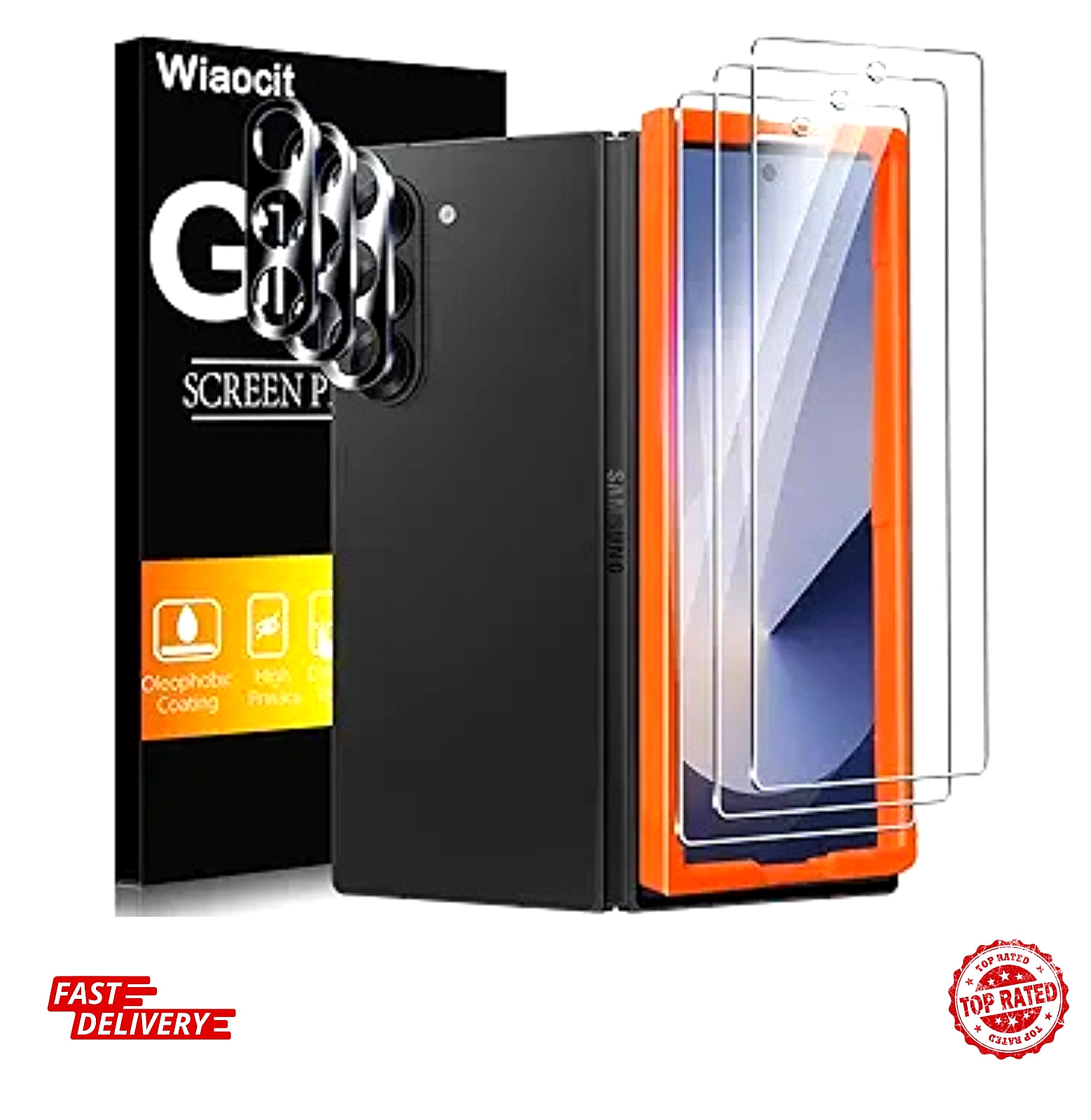 3 Pack Tempered Glass Screen Protector for Samsung Galaxy Z Fold 7 with 3 Pack C